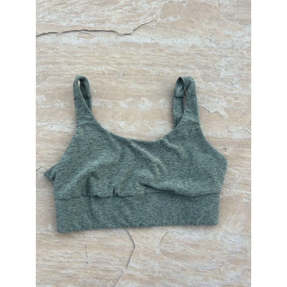 TAVI Women Green Grey Tank Top Sports Bra S BF